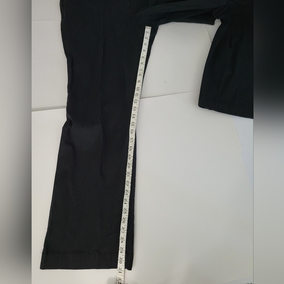 Talbots Black Heritage Front Zip Straight Leg Business Casual Trouser Pants - Picture 4 of 9